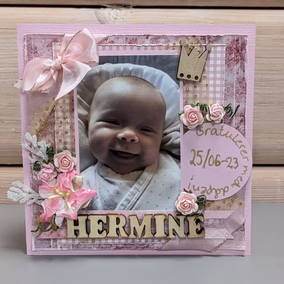 Personlig designet kort 15x15 cm