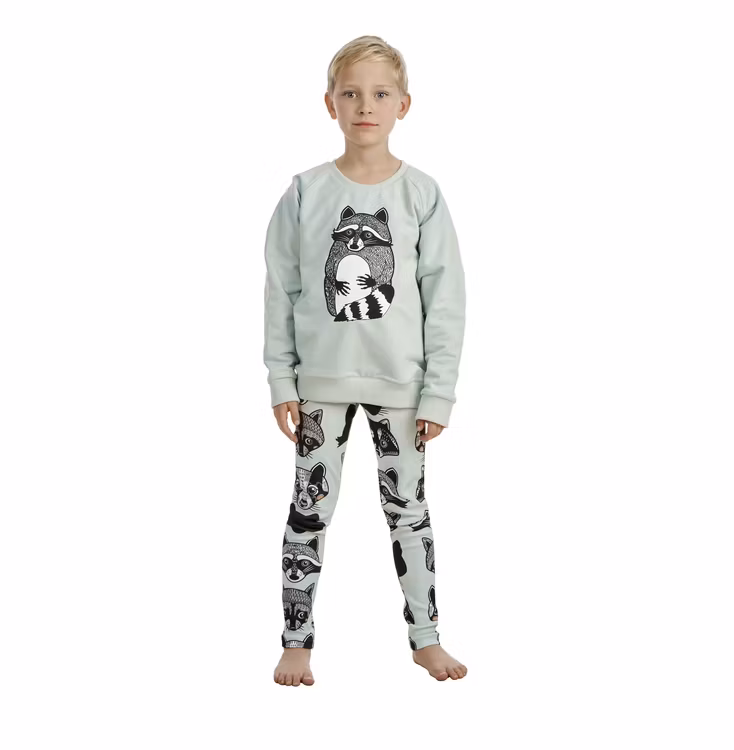 Leggings med tvättbjörnar