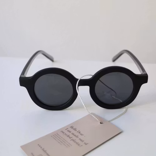Solglasögon vuxen - rund - BabyMocs Black