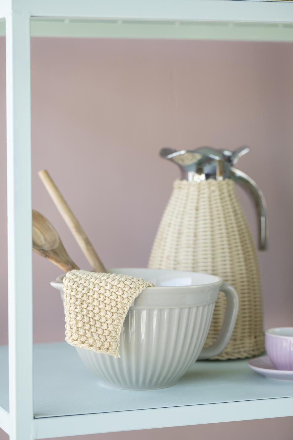Beige vispskål i porslin