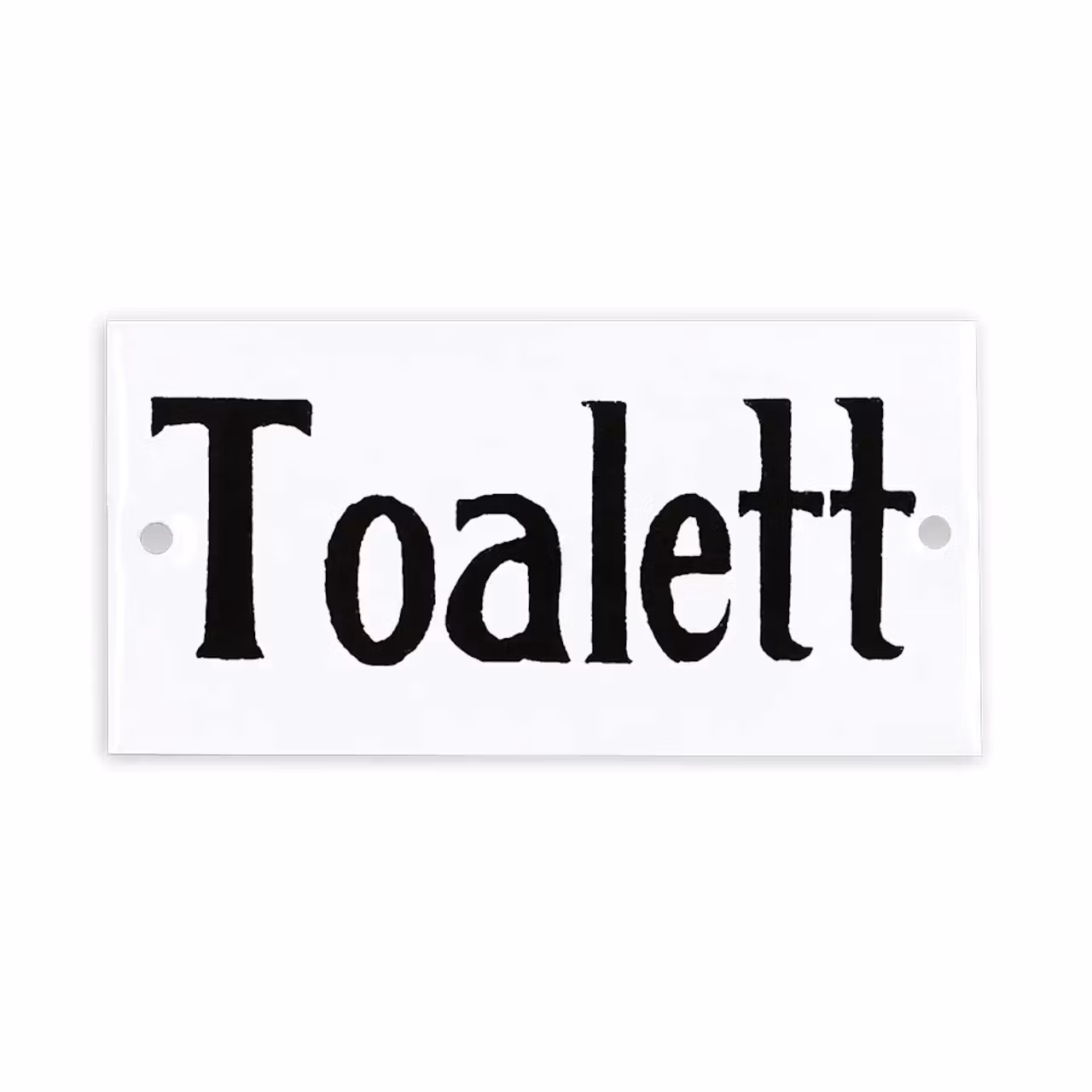 Liten skylt Toalett