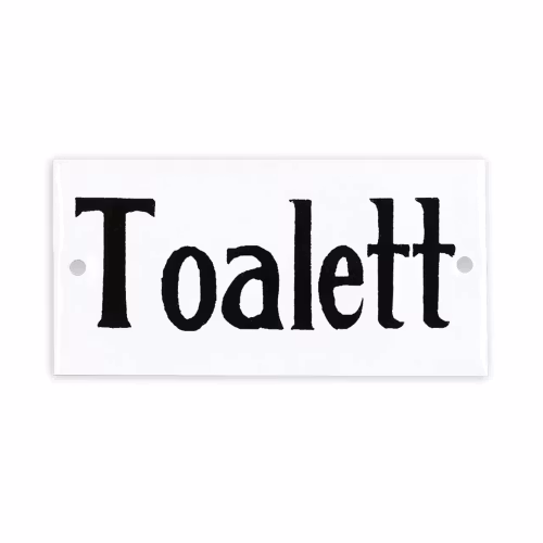 Liten skylt Toalett