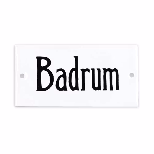 Liten skylt badrum