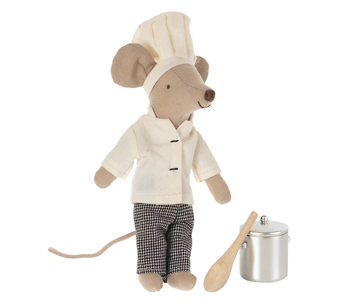 Chef mouse med soppgryta och sked