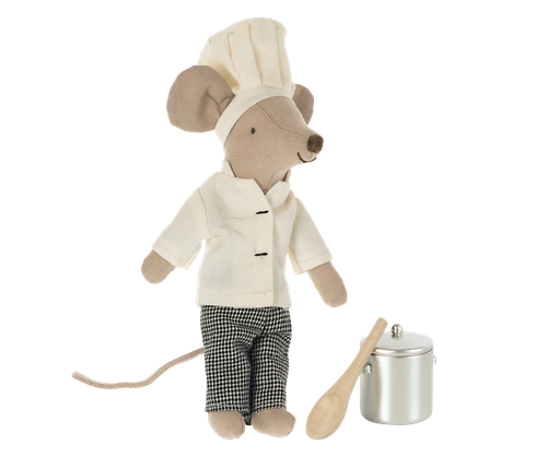 Chef mouse med soppgryta och sked