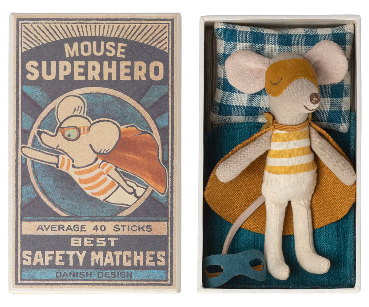 Super hero mouse, Little brother I tändsticksask
