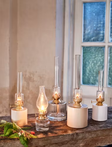 Fotogenlampa liten Beige