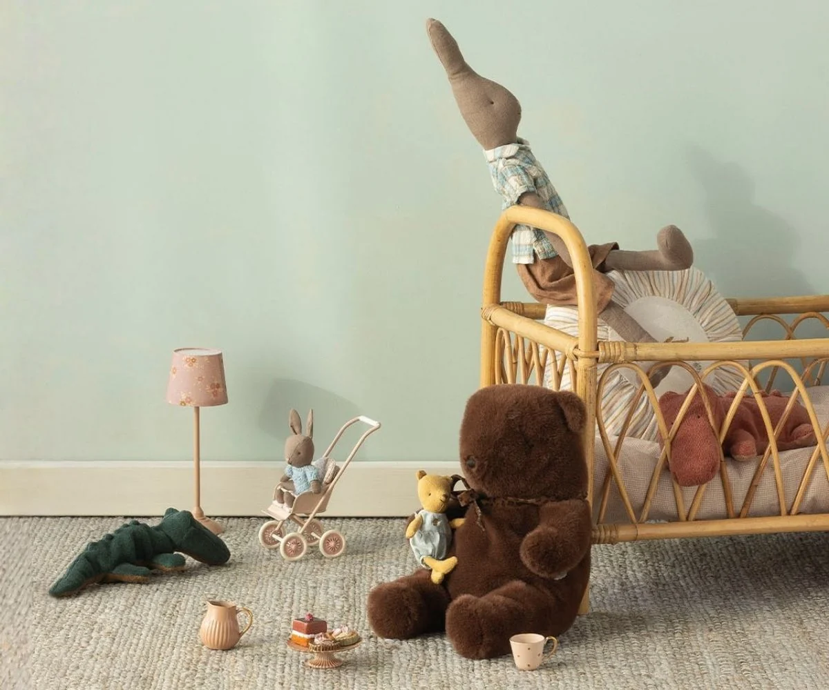 Nalle med vintagekänsla, brun - Mellan