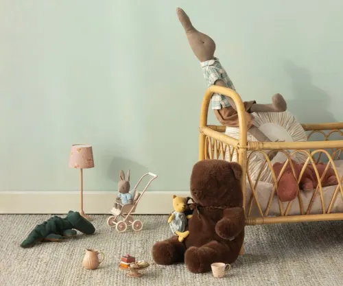 Nalle med vintagekänsla, brun - Mellan