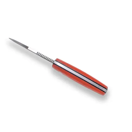Joker Erizo TS1 jaktkniv 7,5 cm med orange micartaskaft – Böhler N695, syns i terrängen