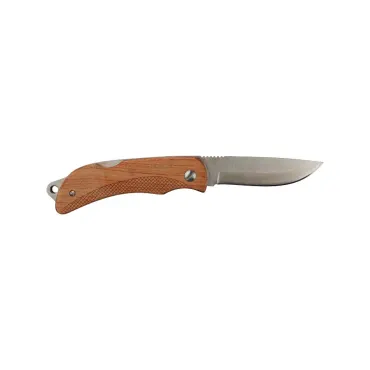 EKA Swede 8 Wood jaktfällkniv 7,4 cm – bubinga, Sandvik 12C27 och läderslida