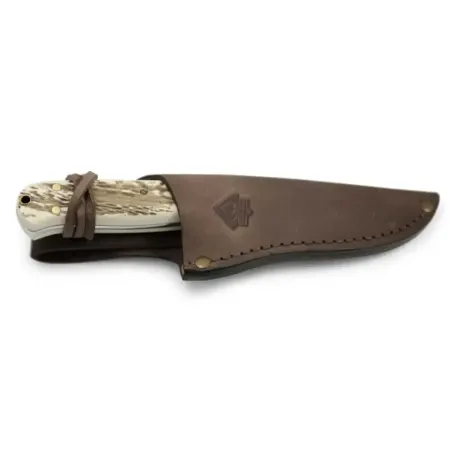PUMA SGB Elk Hunter jaktkniv 10 cm – älgkniv med 3,8 mm rygg, syntetiskt stag & mässing
