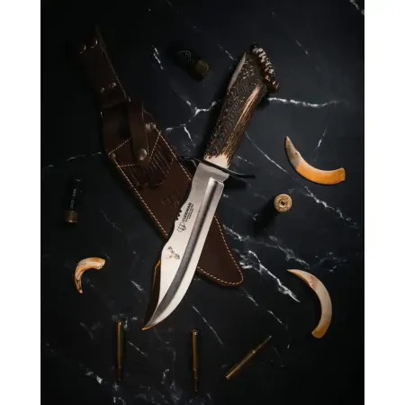 Cudeman 294-CR handgjord bowiekniv 24,5 cm blad – hjorthornskrona