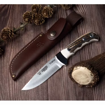 Cudeman 150-C jaktkniv 10 cm – hjorthorn, full tang & MoVa-stål