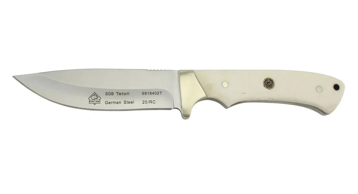 PUMA SGB Teton Jaktkniv Vit Ben – Fastbladskniv | Jaktgiganten