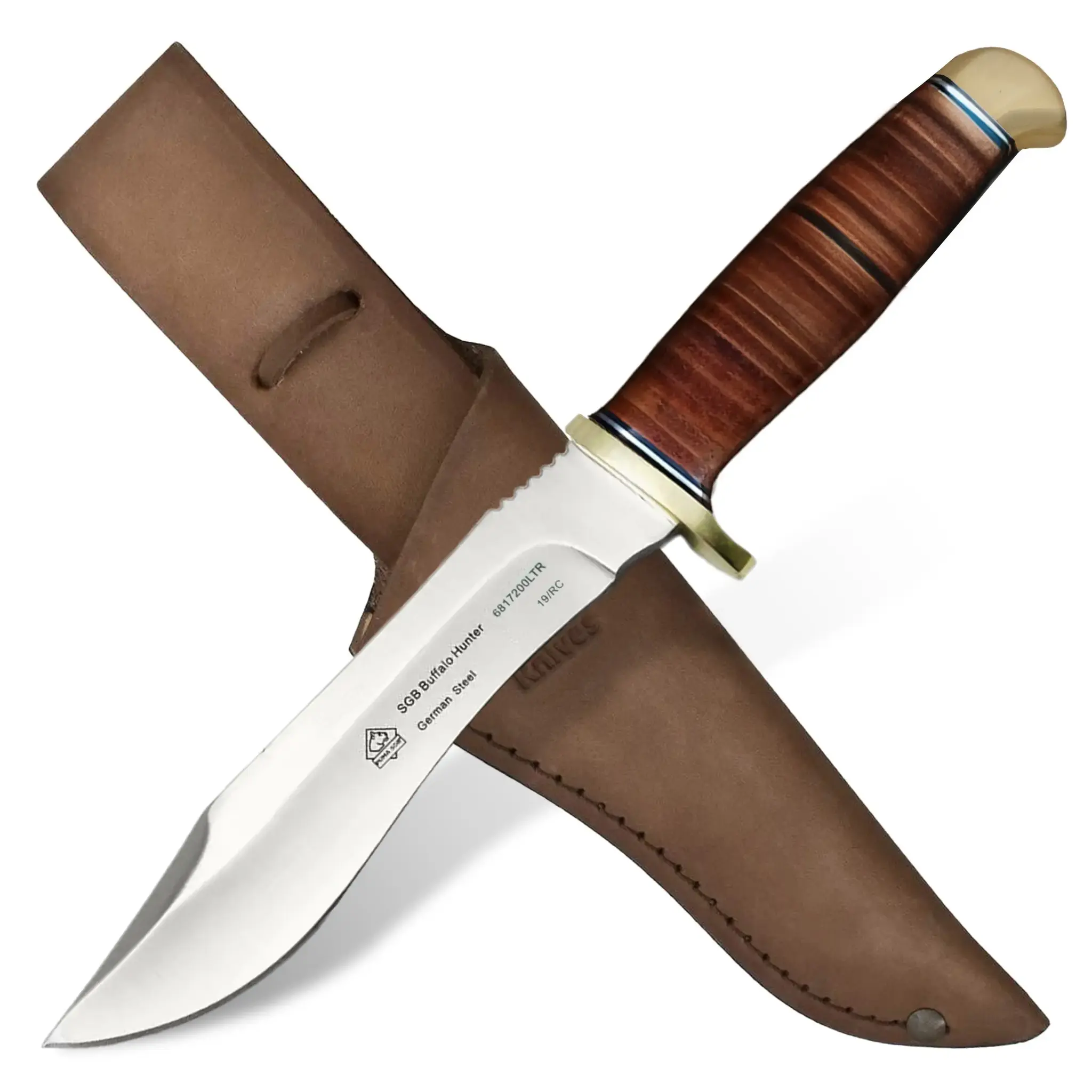 PUMA SGB Buffalo Hunter Jaktkniv Läderhandtag | Knivmagasinet