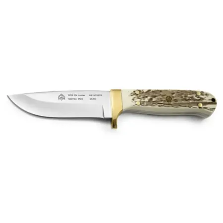 PUMA SGB Elk Hunter jaktkniv 10 cm – älgkniv med 3,8 mm rygg, syntetiskt stag & mässing