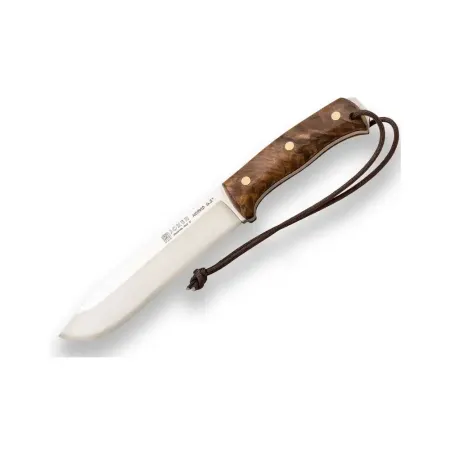 Joker Nomad jaktkniv 16,5 cm i valnöt – stor clip point i Böhler N695 med läderslida