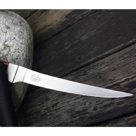 Elk Ridge ER-028 fiskekniv 17,5 cm – full tang & rött trähandtag