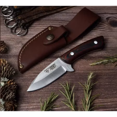 Cudeman Colibri II 135-R liten jaktkniv 8,5 cm – röd Stamina, full tang