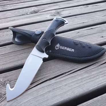 Gerber Freeman Guide Gut Hook | Jaktkniv med buköppnare & full tang