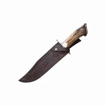 Joker Bowie 25 – bowie kniv i handsnidat hjorthorn, 25 cm blad