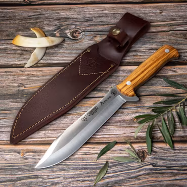 Cudeman Apache Bowie kniv i Olivträ – 32 cm, 19 cm blad