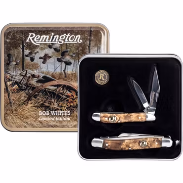 Remington Fällknivsset 2-pack Ädelt trä & Plåtask