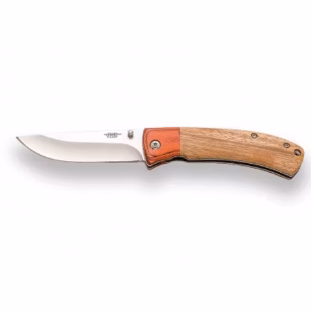 EDC Fällkniv med Zebrano trä och pakkawood