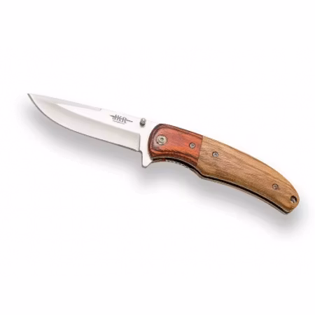 Fällkniv med Zebrawood och pakkawood