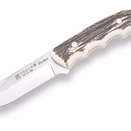 Jaktkniv Joker Stag Antler vit stag handtag.
