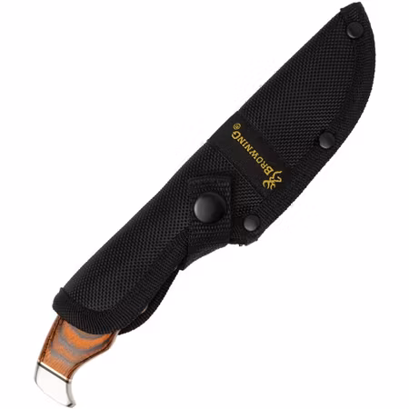 Jaktkniv med rött handtag av ädelträ från Browning