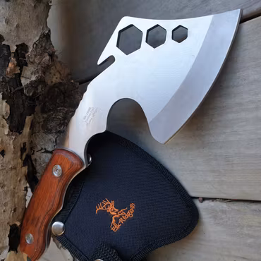 Elk Ridge - Slaktyxa i rostfritt stål – med buköppnare för precision