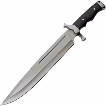 Stor vildmarkskniv 43 cm – full tang, svart pakkawood