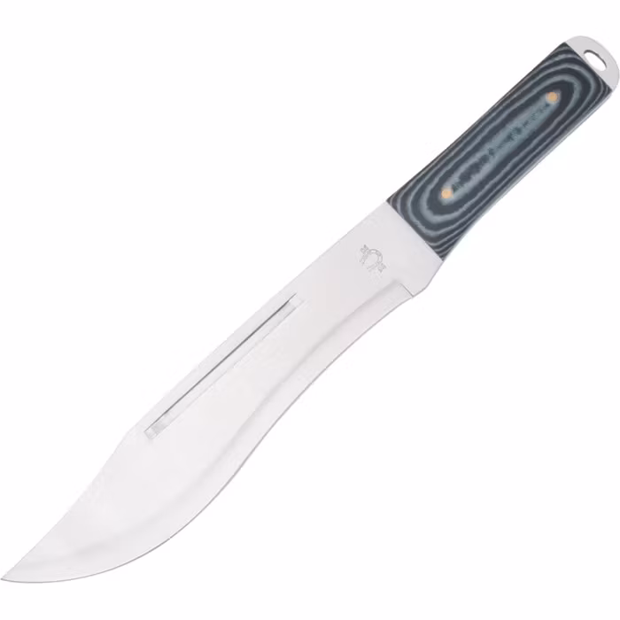 Kastkniv i Bowie modell med Micarta handtag.