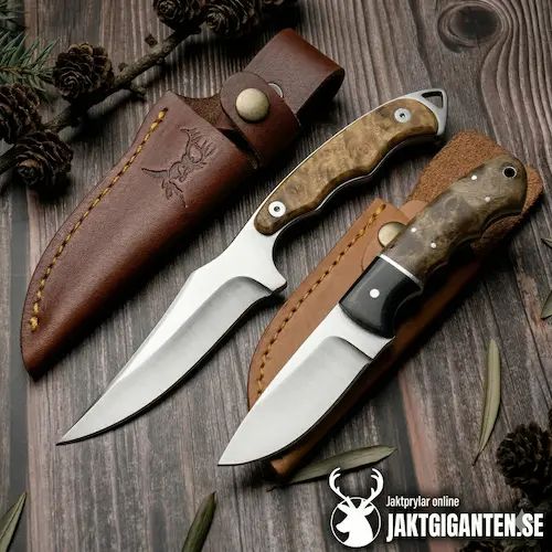 Elk Ridge Jaktset - Hunter & Skinner i Burlwood - 2-pack Knivset