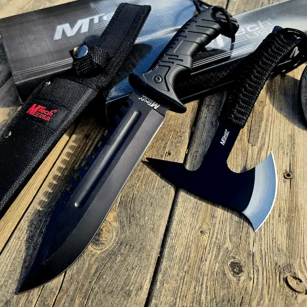 MTech Outdoor Knivset – Bowiekniv & Tomahawk i 440 Stål | Jaktgiganten