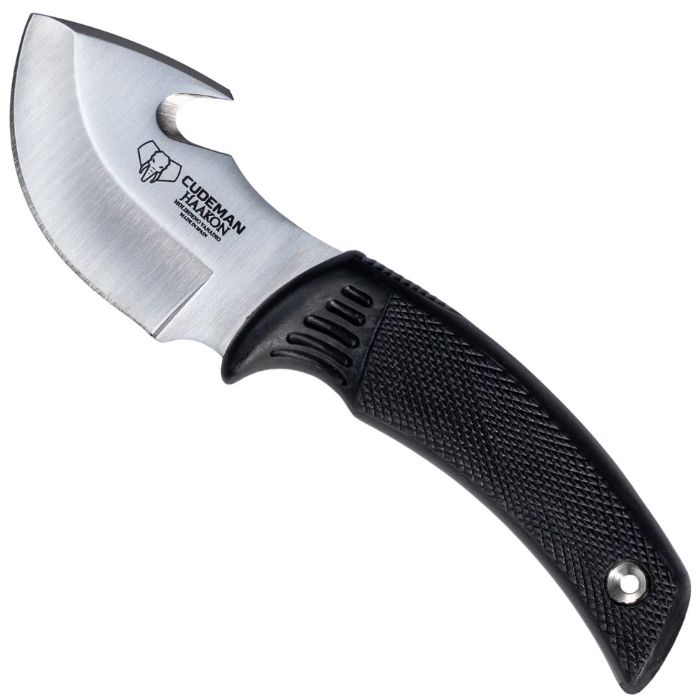 Cudeman Haakon Black Rubber Flåkniv | Full Tang Jaktkniv | Jaktgiganten