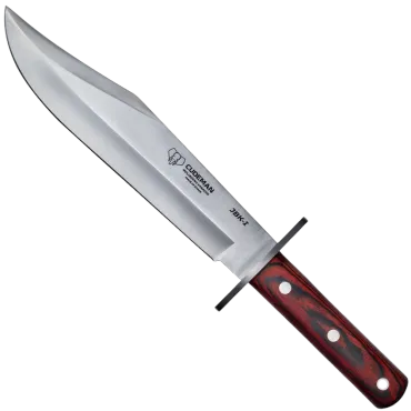 Cudeman JBK-I stor bowie kniv – 25 cm blad, röd Stamina, full tang