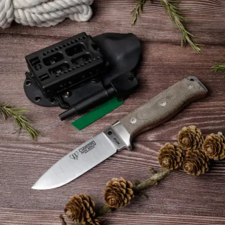 Cudeman MT-5 120-FK Jaktkniv 11 cm – Trähandtag och Böhler N695