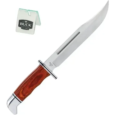 Buck 120 General Heritage jaktkniv 19 cm – bowie med cocobolohandtag och läderslida
