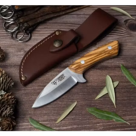 Cudeman Colibri 135-L liten jaktkniv 8,5 cm – olivträ, N690Co, full tang