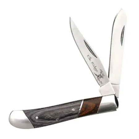 Elk Ridge Trapper ER-220MMP fickkniv 7 cm – två blad, handtag i två träslag