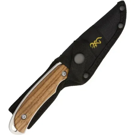 Browning Zebra jaktkniv 9 cm – zebraträ, full tang och nylonslida