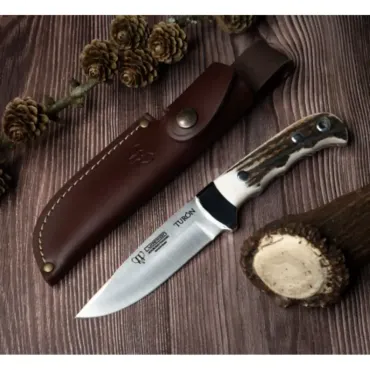 Cudeman 150-C jaktkniv 10 cm – hjorthorn, full tang & MoVa-stål