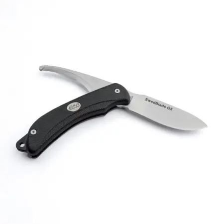 EKA SwedBlade G5 Black – jaktkniv 9,5 cm med buköppnare och kydexslida