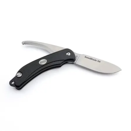 EKA SwedBlade G6 Black – jaktkniv 9,5 cm med buköppnare, isärtagbar