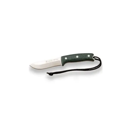 Joker OSO TS1 bushcraftkniv 11 cm – Böhler N695, grönt micartaskaft och läderslida