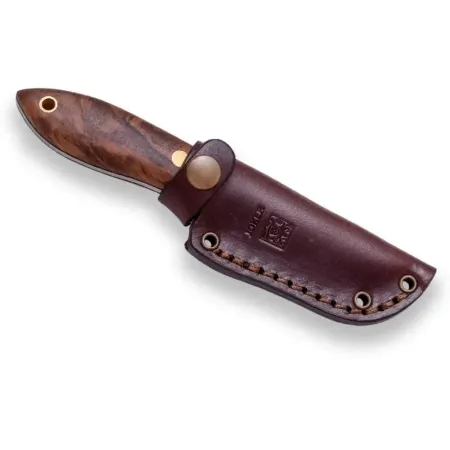 Joker Avispa S bushcraftkniv 8 cm – Scandi-slipat Sandvik 14C28N och valnöt