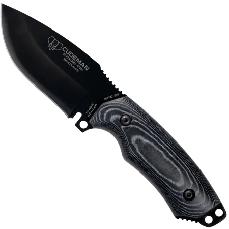 Cudeman Mini Boina Verde N695 vildmarkskniv 9 cm – 5 mm blad & svart micartaskaft